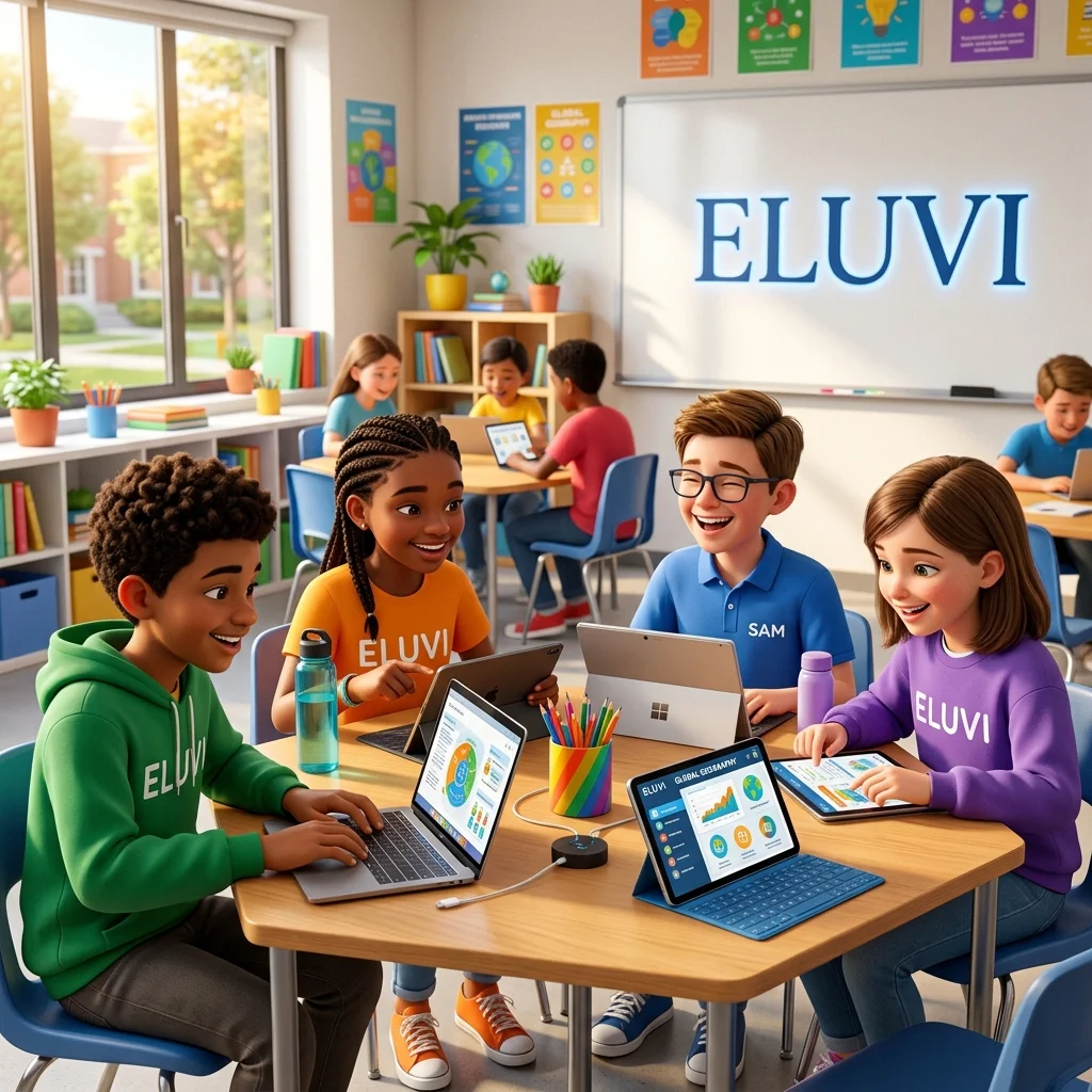 Students studying online